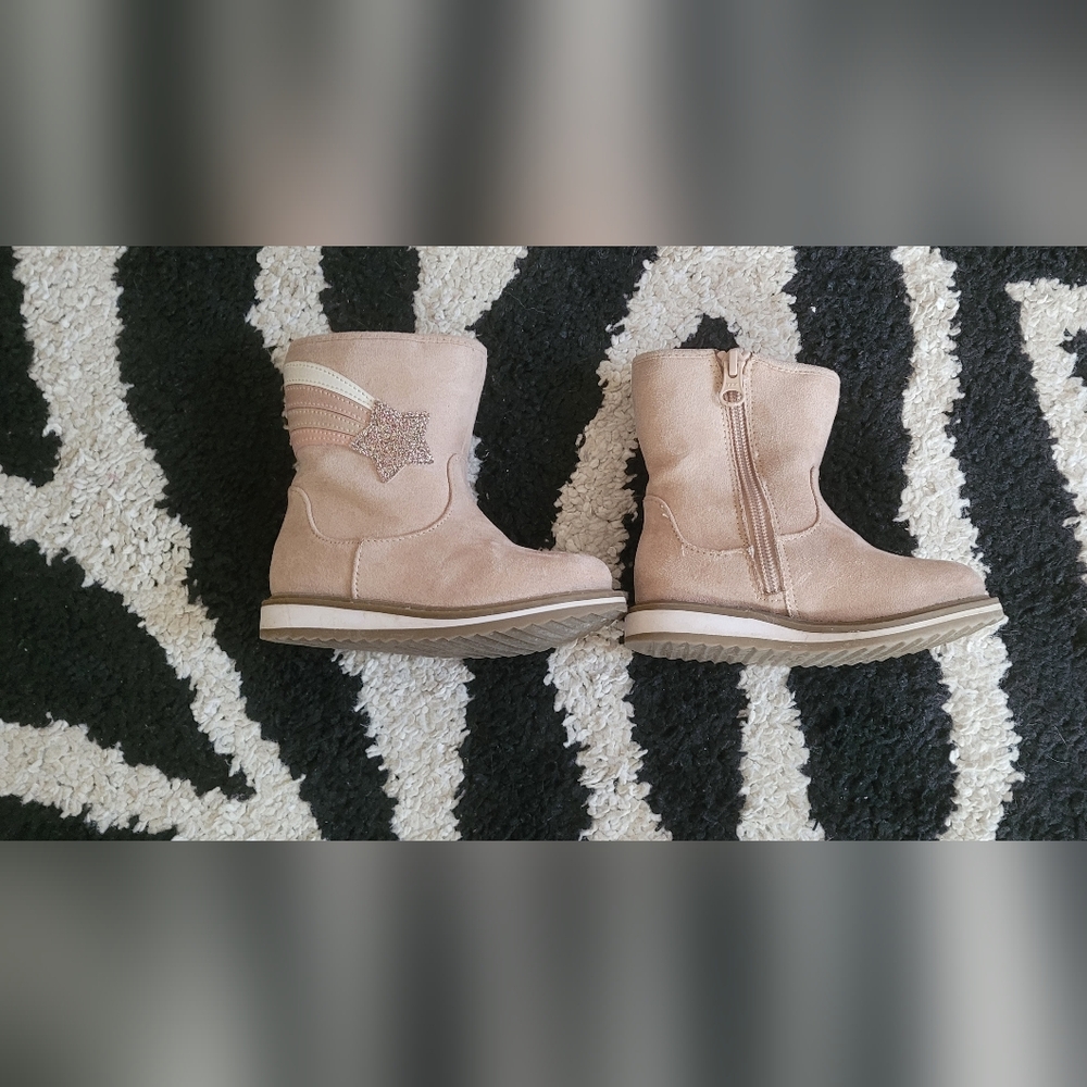 Cat & Jack Tan Boots with Star Detail